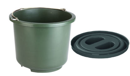 [29881] Emmer stal bouw stabiel  kunststof groen 12ltr