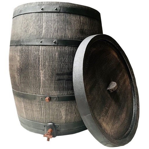 [RT050] # Regenton ROTO Houtlook met kraan 50ltr