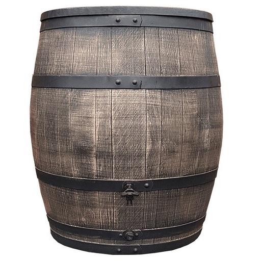 [RT240] # Regenton ROTO Houtlook met kraan 240Ltr