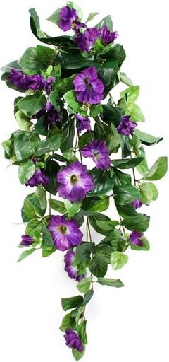 [207608PA] Petunia deluxe kunst hangplant 80cm - paars