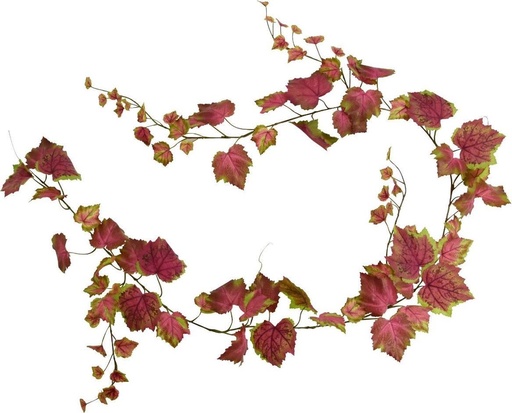 [303118] Kunst Druivenblad Guirlande hanger 180 cm roze