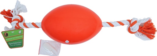 [020 6207] !! ACTIVITYBAL MET FLOSS ORANJE/WIT 70 CM