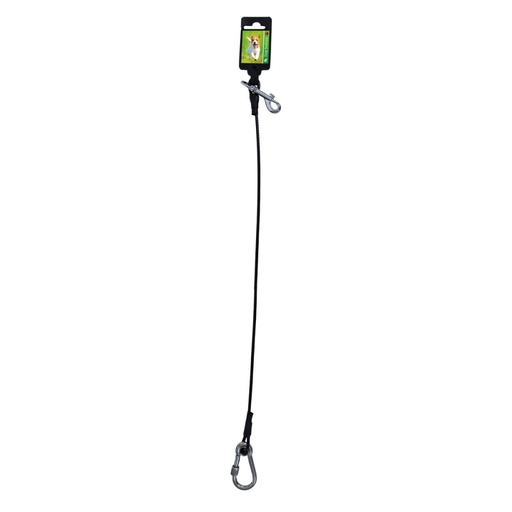 [020 8957] VASTLEGLIJN GECOAT STAALDRAAD ZWART 70CM