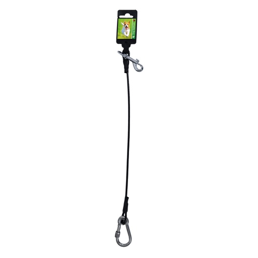 [020 8956] VASTLEGLIJN GECOAT STAALDRAAD ZWART 55CM