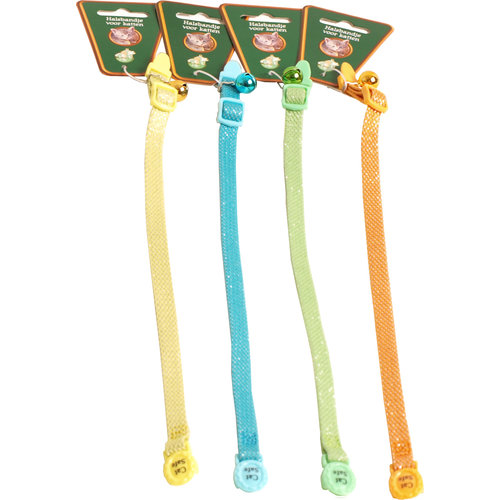 [021 4977] KATTENHALSBAND VERSTELBAAR+ZILVERDRAAD+B