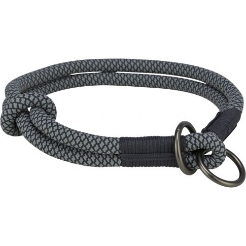 [1984401] Soft Rope Half-Slip Halsband S Zwart/grijs