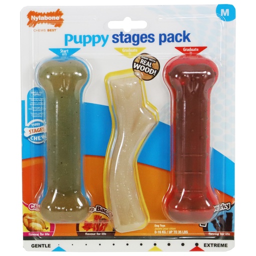 [020 8040] Nylabone Puppy Stages pack M